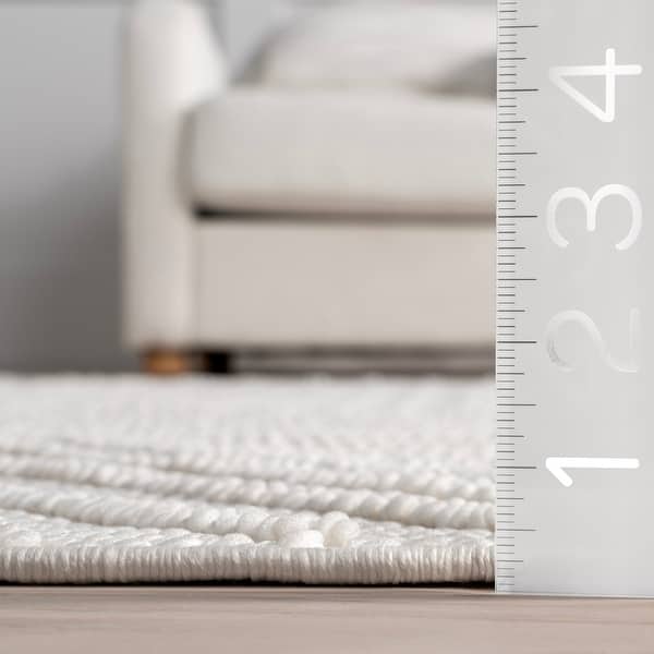 dimension image slide 0 of 2, Nuloom Makena Modern Geometric High-Low Area Rug