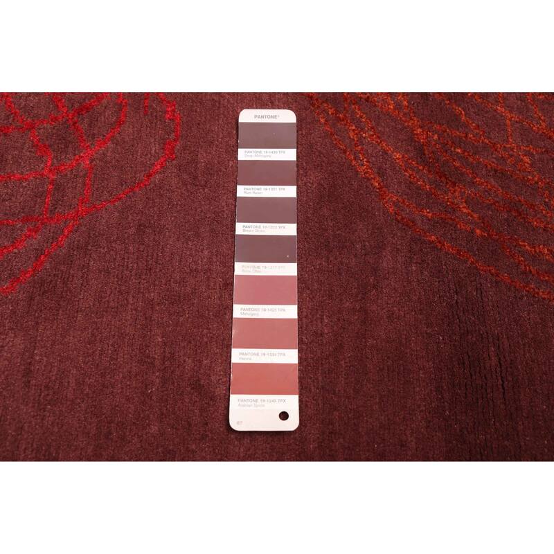 ECARPETGALLERY Hand-knotted Opulence Dark Brown Silk, Wool Rug - 7'11 x 9'10