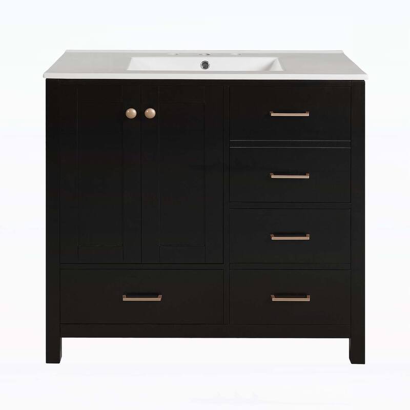 36'' Bathroom Vanity with Ceramic Sink Combo