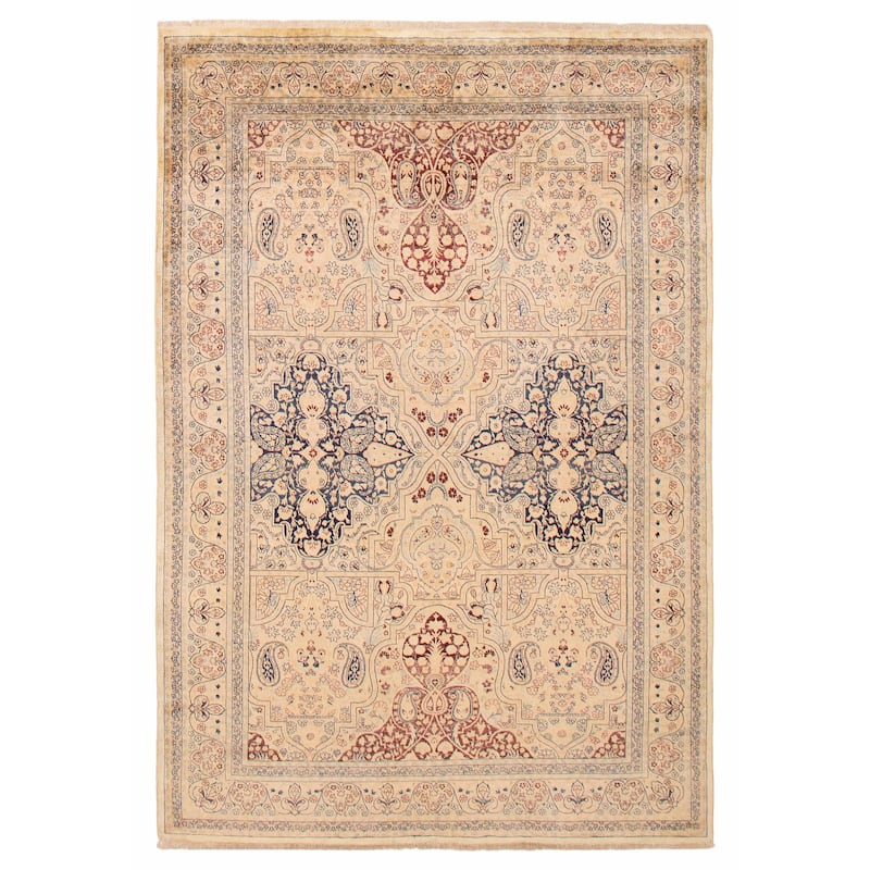 ECARPETGALLERY Hand-knotted Pako Persian 18 Of 20 Ivory Wool Rug - 6'3 x 8'11 - Ivory - 6'3 x 8'11