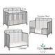 preview thumbnail 12 of 21, Little Seeds Monarch Hill Hawken 3 in 1 Convertible Metal Crib - N/A
