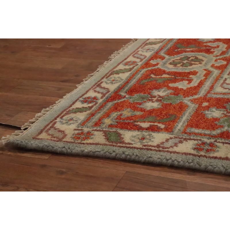 Hand Knotted Oriental 100% Wool Carpet Transitional All-Over Greys & Charcoal Oushak Area Rug - 12' 0'' X 8' 9''