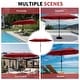 preview thumbnail 2 of 54, 13 ft Patio Umbrella with Base Double-Sided Rectangular Outdoor Deck Umbrella