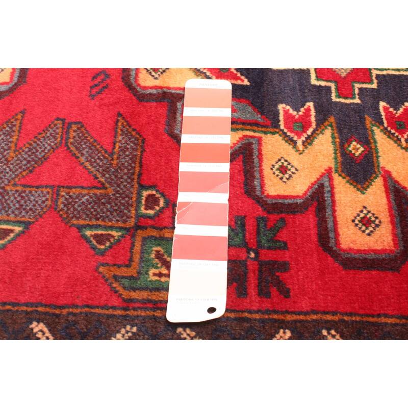 ECARPETGALLERY Hand-knotted Teimani Red Wool Rug - 3'10 x 6'6