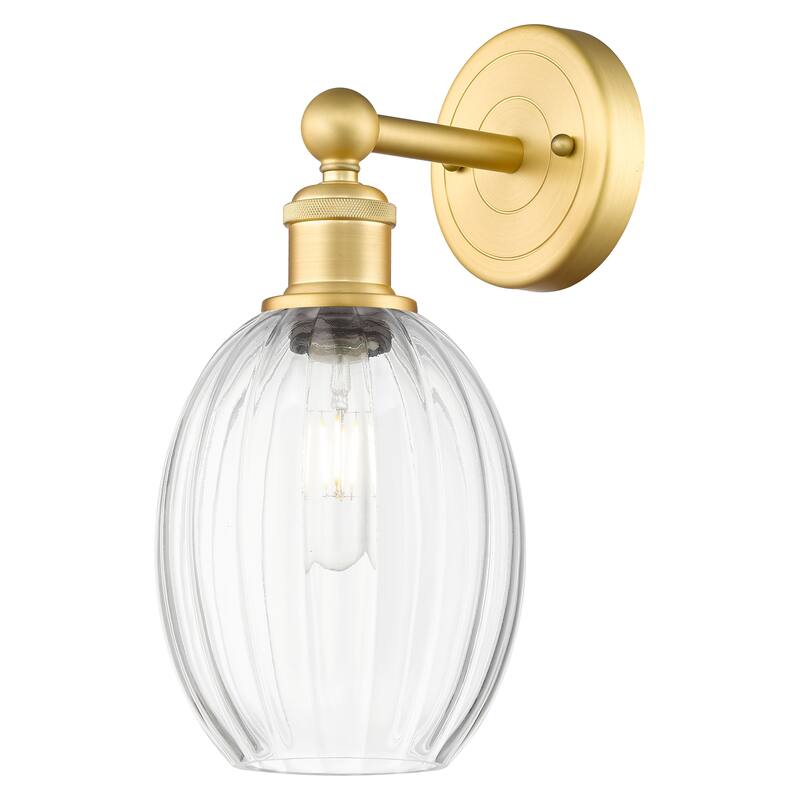 Innovations Lighting Endless Possibilities Edison - Preston - 1 Light 6" Bulb Shade Sconce - Clear/Satin Gold
