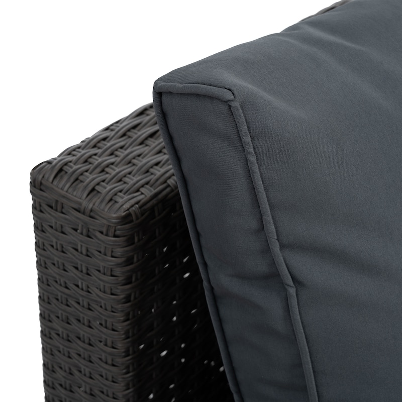 7 PCS Set Wicker Furniture with Lounger Sofa