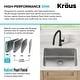 preview thumbnail 65 of 87, KRAUS Dex Stainless Steel Single Bowl Undermount Kitchen Bar Sink