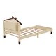 preview thumbnail 29 of 43, House-shaped Wood Platform Bed with Motion Activated Night Lights