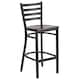 Option Walnut Wood Seat/ Black Metal Frame
