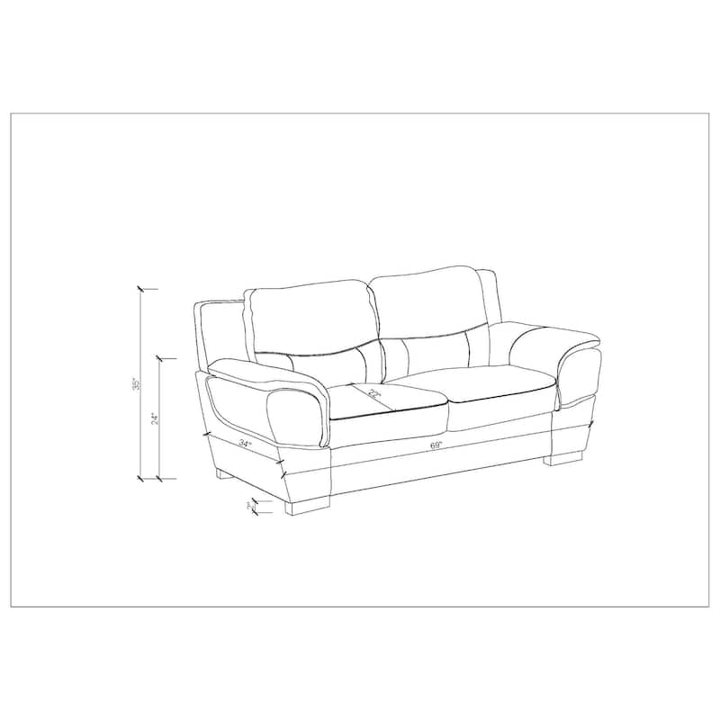Genuine Leather Loveseat