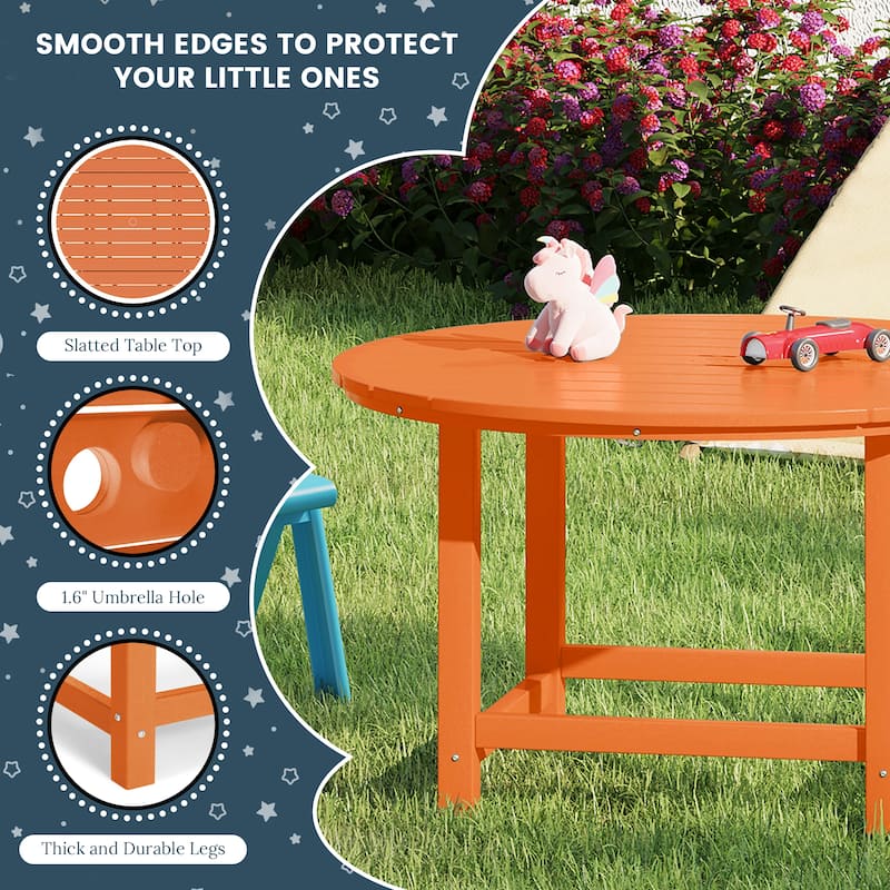Laguna Kids Adirondack 5-Piece Round Table Dining Set