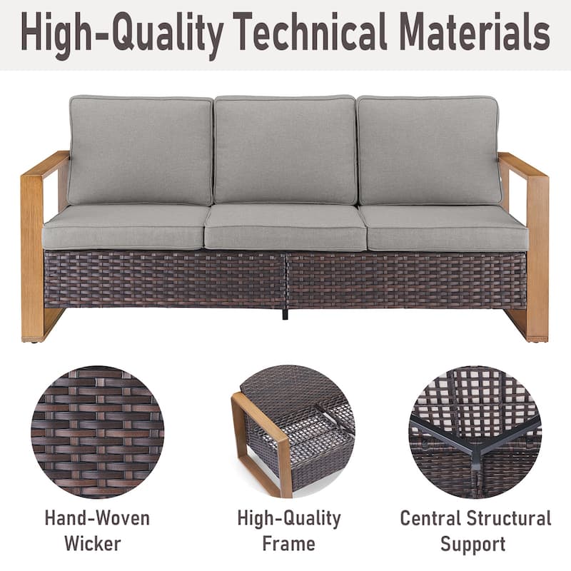 High Back Outdoor Furniture with Thick Cushion