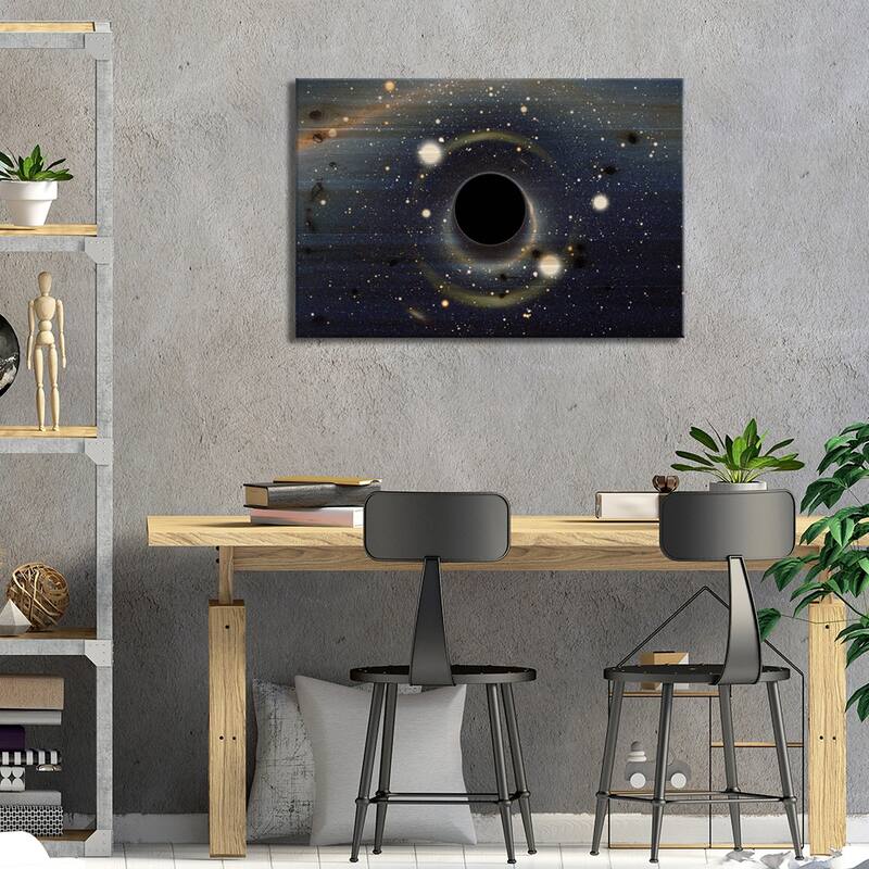 Black Hole MAXI Absorbing a Star (XMM-Newton Space Telescope) Print On Wood by Unknown Artist - Multi-Color