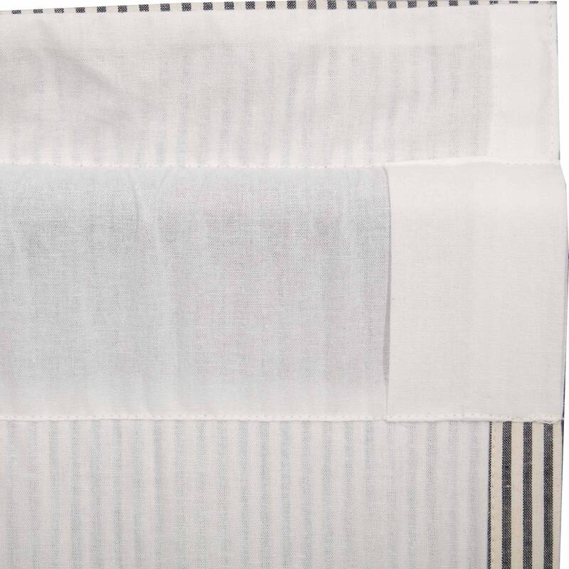 Hatteras Blue Ticking Stripe Short Panel Set of 2 63x36 - Short Panel 63x36