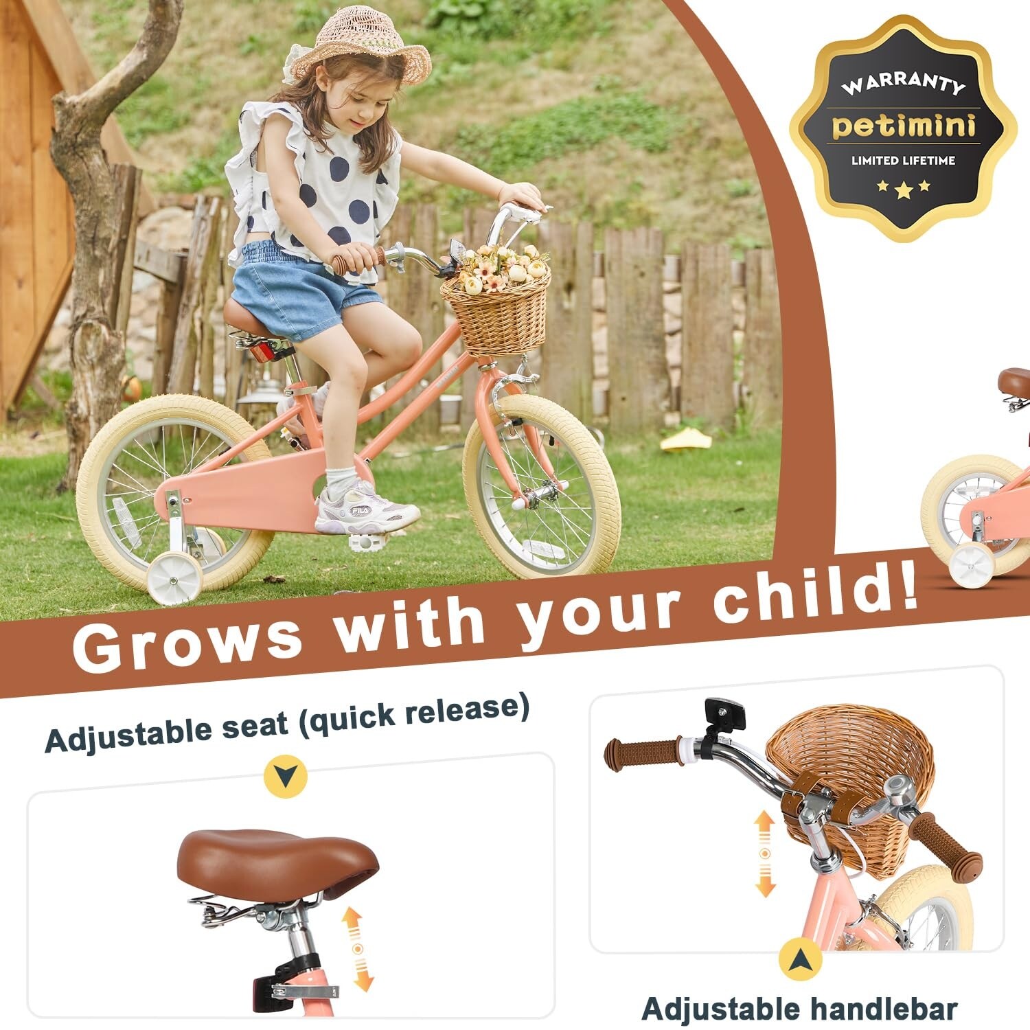 Girls 12 inch bike with basket sale
