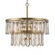 preview thumbnail 1 of 2, Uttermost 21586 Aurelie 9 Light 28" Wide Pendant Antique Brass