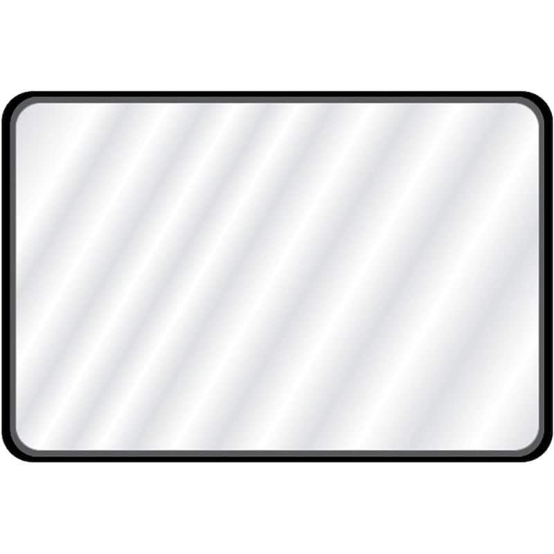 Raven Rectangular Metal Framed Wall Mounted LED Bathroom Vanity Mirror in Black - 24x36