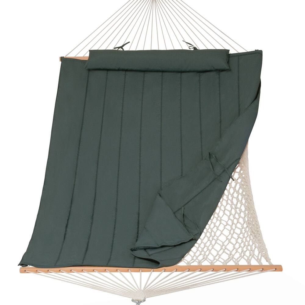 Outdoor Rope Hammock with Polyester Pad, 475 lbs Capacity