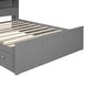 preview thumbnail 14 of 50, Full Size Wood Pltaform Bed with Twin Size Trundle, 3 Drawers, Upper Shelves and a set of USB Ports & Sockets