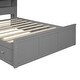 preview thumbnail 8 of 7, Wooden Full Size Pltaform Bed with Trundle, 3 Drawers, Upper Shelves
