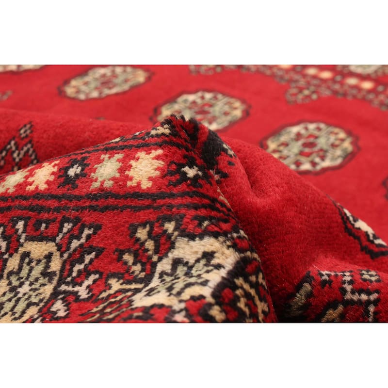 ECARPETGALLERY Hand-knotted Finest Peshawar Bokhara Red Wool Rug - 4'2 x 6'3