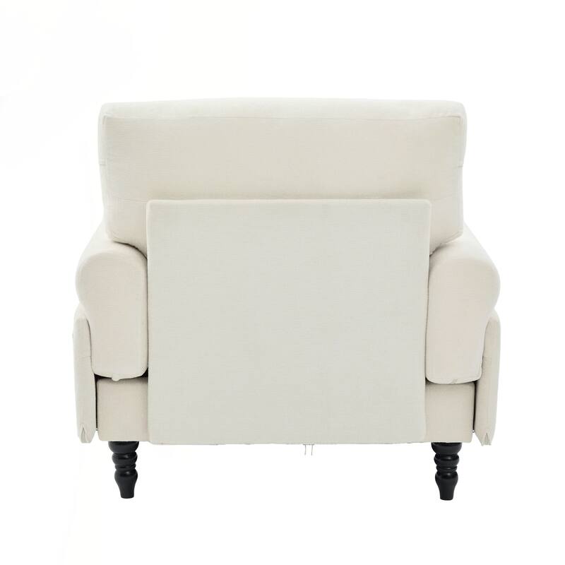 Modern Minimalist Chenille Fabric Chaise Lounge Recliner Single Sofa Living Room Bedroom