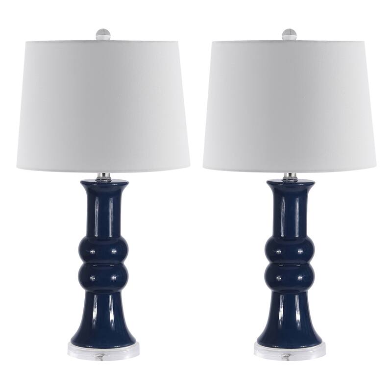 SAFAVIEH Lighting Desanka 26" Table Lamp (Set of 2) - 14" W x 14" D x 26" H - 14"W x 14"D x 26"H