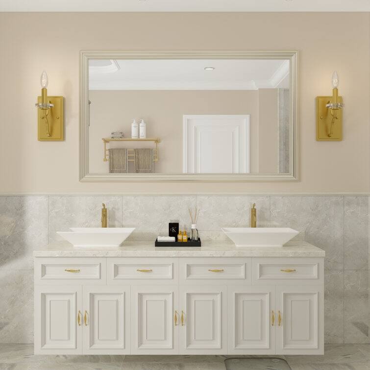 Acroma 1-light Modern Candle Gold Wall Light - N/A