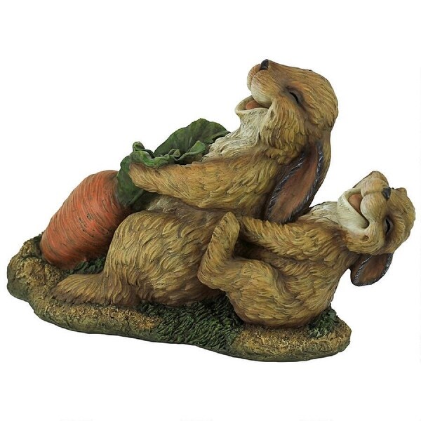 12.5" Carrot Laughing Indoor/Outdoor Garden Statue - N/A