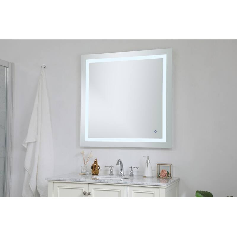 Avalon 36" x 36" Hardwired LED mirror - Silver