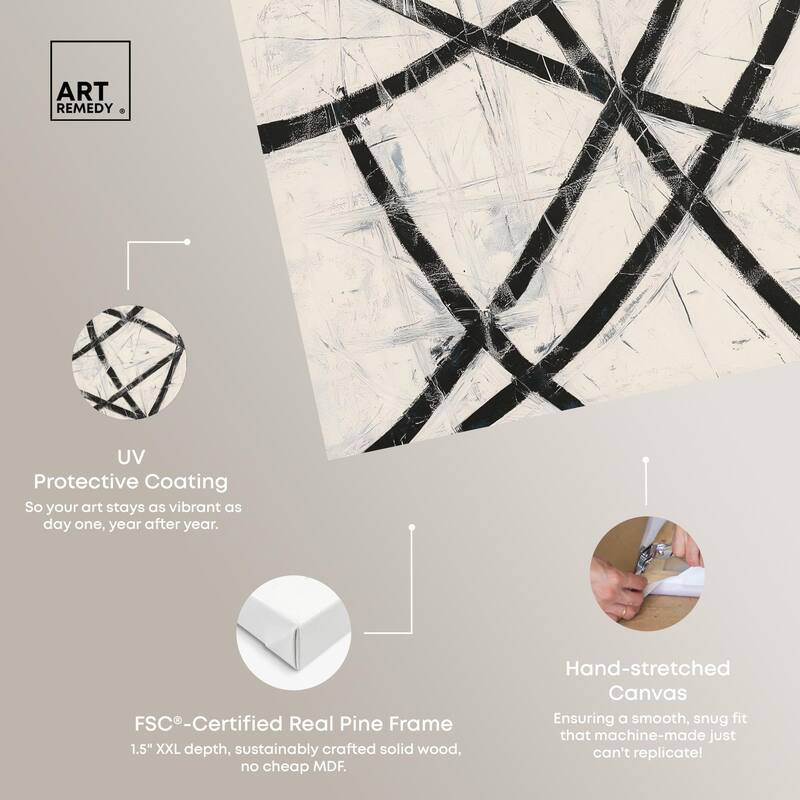Intersecting Lines I Canvas by Art Remedy, Gallery Wrapped