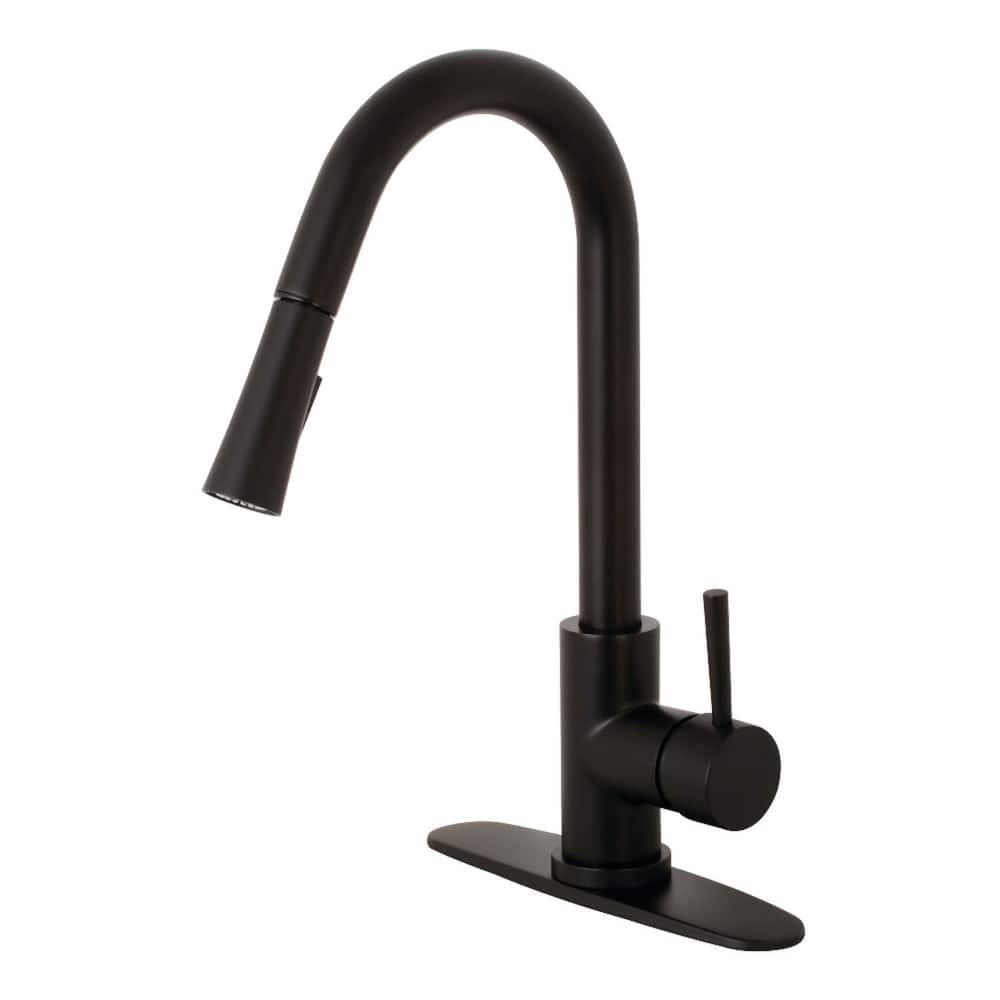 Kingston Brass Concord 1.8 GPM Single Hole Pull Down Kitchen Faucet -