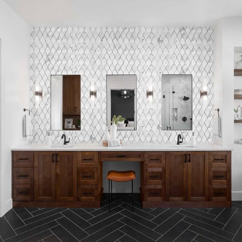 The Tile Life Stately Duchess 8x12 Calacatta Polished Porcelain Floor, Wall & Backsplash Tile