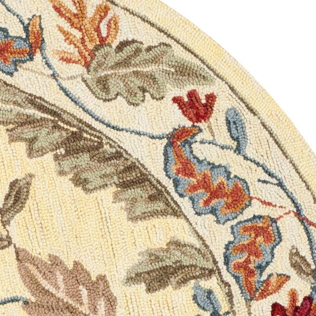 SAFAVIEH Handmade Chelsea Ashlyn French Country Floral Wool Rug