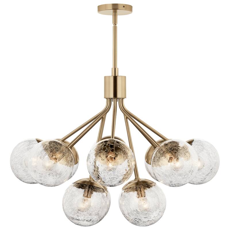 Kichler Lighting Silvarious Crackle Glass Convertible Chandelier