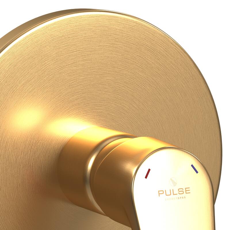 Tru-Temp Pressure Balanced Mixing Valve with Round Trim Brushed Gold