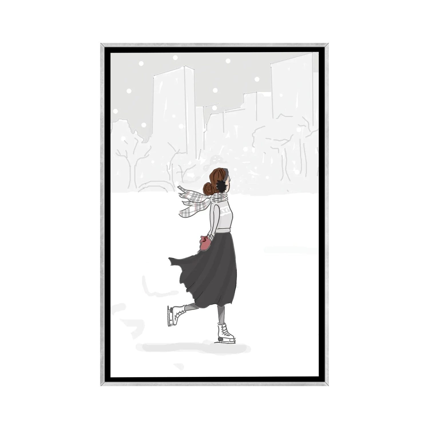 iCanvas "Ice Skating" by Heather Stillufsen Framed