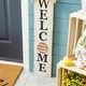 preview thumbnail 13 of 21, Glitzhome 42"H Wooden Welcome Easter Porch Sign with Bunny Ears Wall Decor Indoor Outdoor