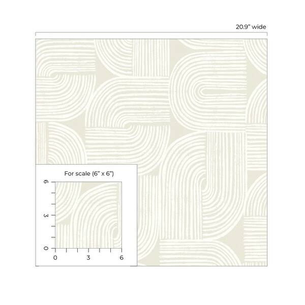 Seabrook Designs Piper Geometric Non-Woven Unpasted Wallpaper