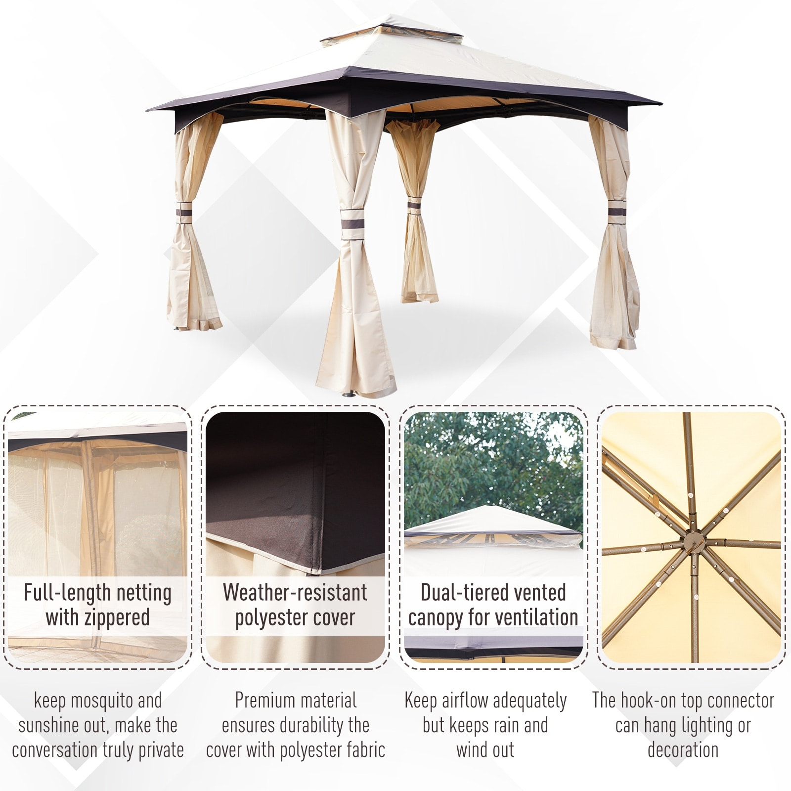 Outsunny Soft Top Outdoor Canopy Patio Gazebo On Sale Bed Bath  Beyond  30827719