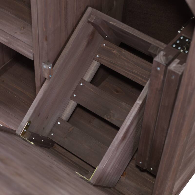 Roomfitters 78.3" Outdoor Kitchen Island with Foldable Grill Table, Stainless Steel Top & Tilt Trash Can Storage