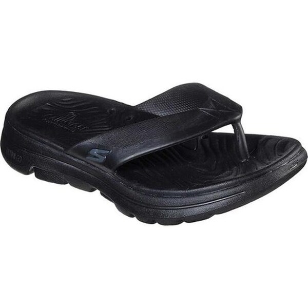 Shop Skechers Men's Cali Gear GOwalk 5 Cabana Flip Flop Black/Black - Overstock - 31265428