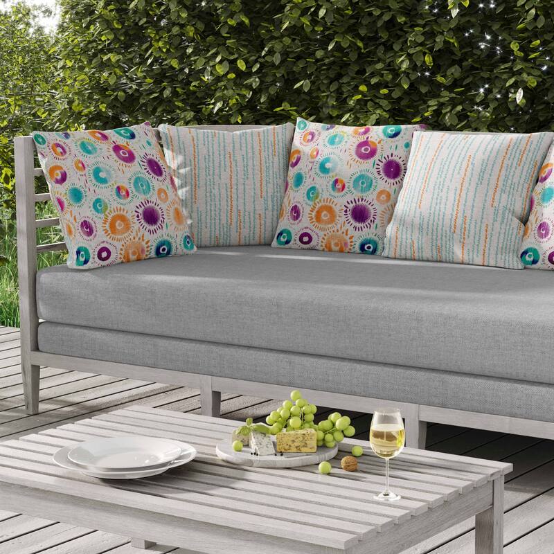 Tribal Tints Indoor/Outdoor Reversible Throw Pillow Multi