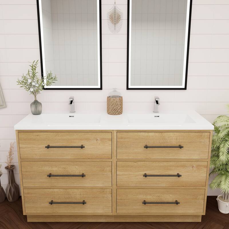Victoria 48'' Free-standing Vanity with Double Reinforced Acrylic Sink - 47.20