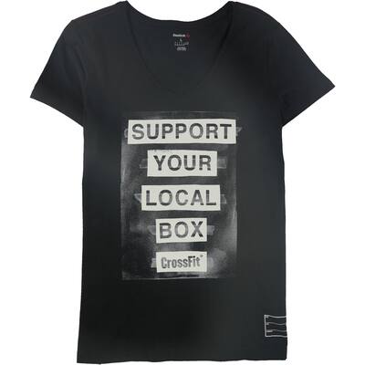 Reebok Womens CrossFit Graphic T-Shirt,, Black, Large