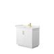 Option White, Gold Trim, White Quartz Top