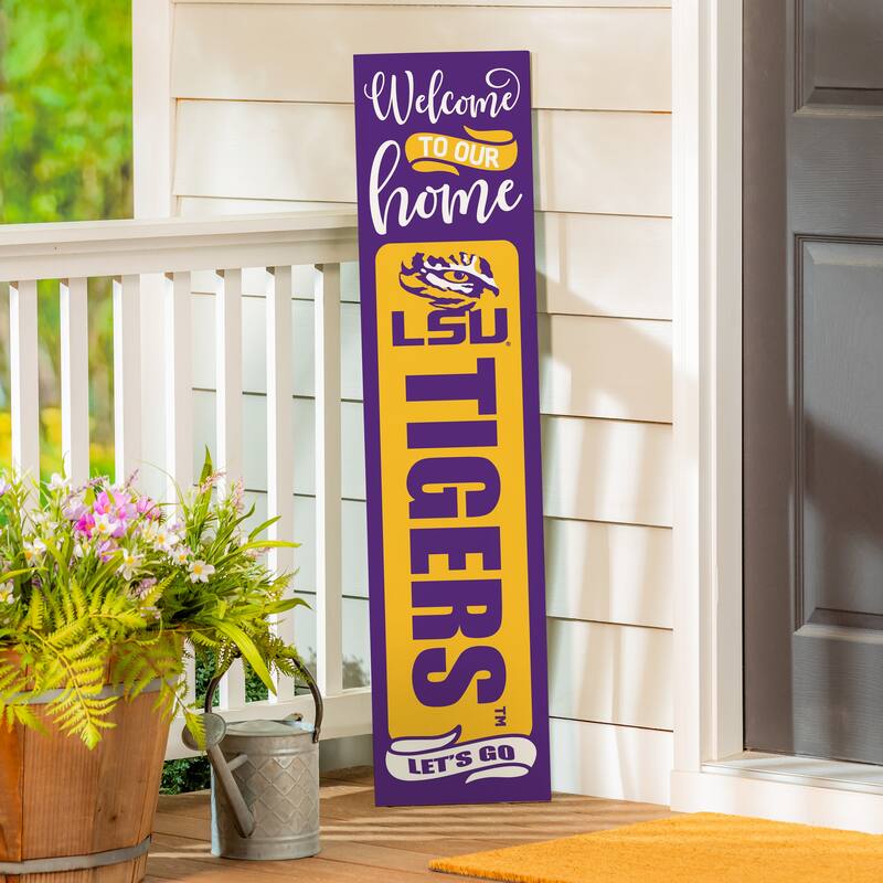 47" Double Sided Seasonal Porch Leaner, Louisiana State University - 47" x 11.25"