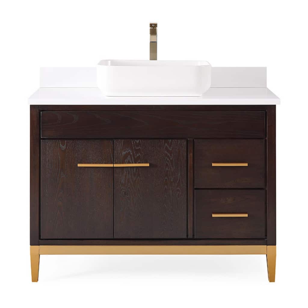 42" Tennant Brand Modern Style Beatrice Vessel Sink Bathroom Vanity