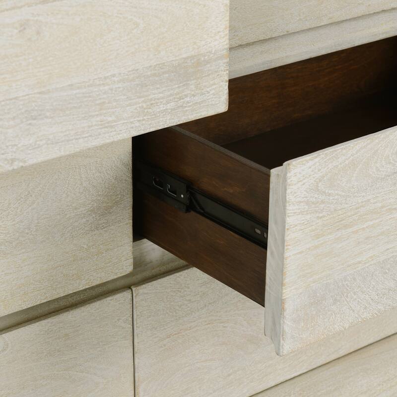 Classic Home Reece Six-Drawer Mango Wood Dresser in Sand
