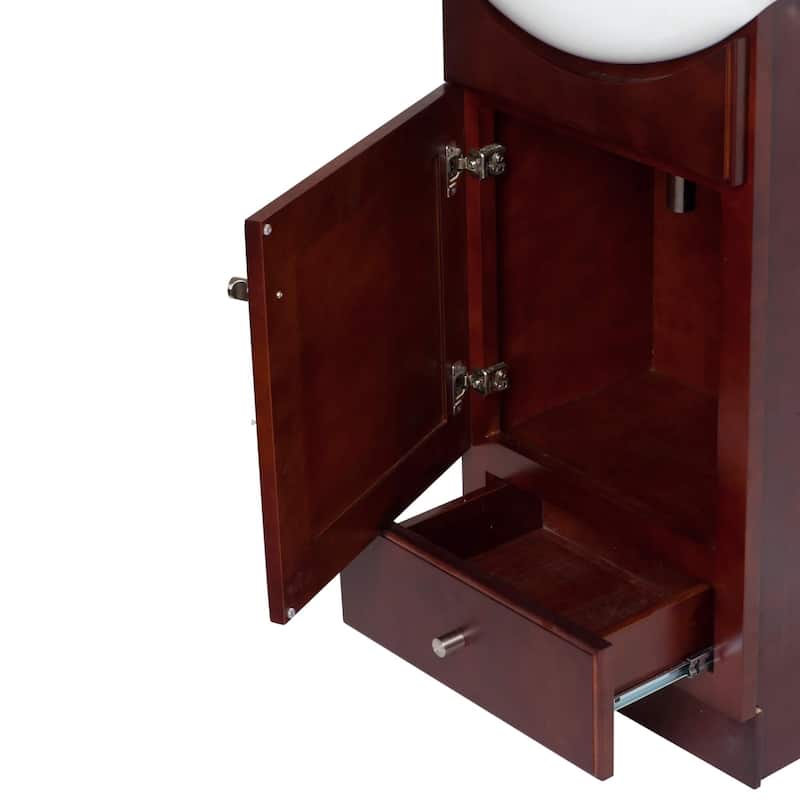 Fine Fixtures Petite 16-inch Bathroom Vanity with Vitreous China Sink Top